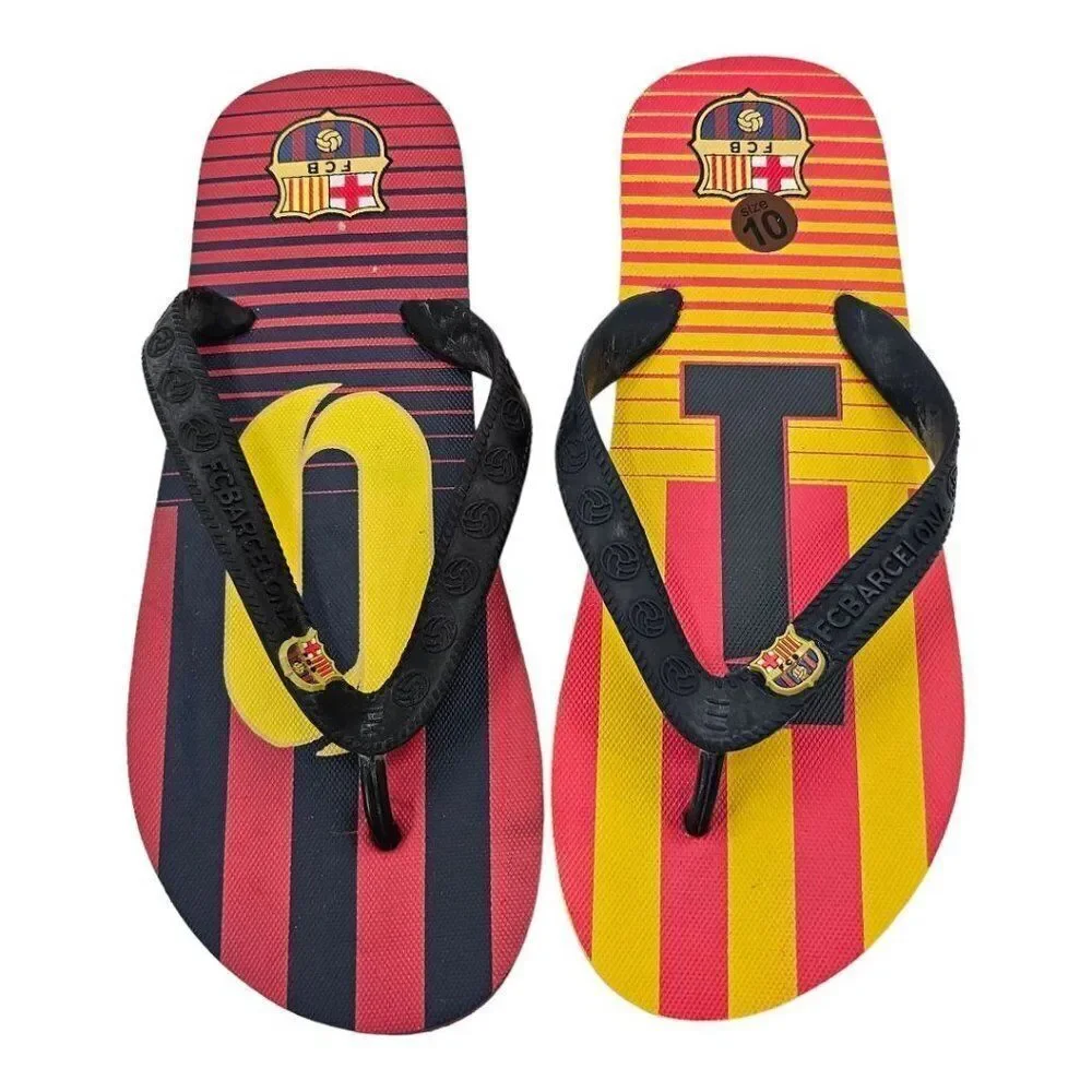 FC Barcelona Soccer Women's Flip Flops 10